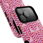 Pink Pyramid Heart MagSafe iPhone Case