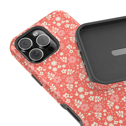 Petaline Floral Daisy Coral MagSafe Case