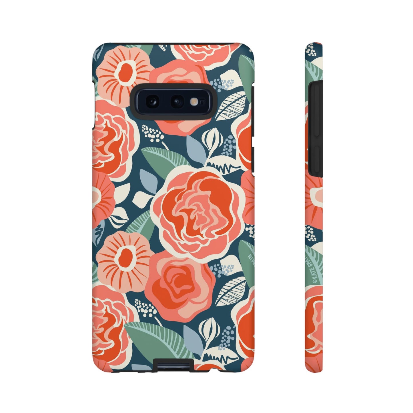 Tea Rose Navy Samsung Galaxy Tough Case