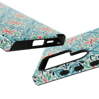 Stonecrop Samsung Case - Floral Tile Geometric Pattern