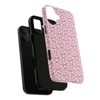 Lily Rose MagSafe iPhone 16 Pro Max Case – Glossy | dual-layer construction detail showing case and inner lining with camera cutout and buttons — botanical MagSafe case by Kate Spain