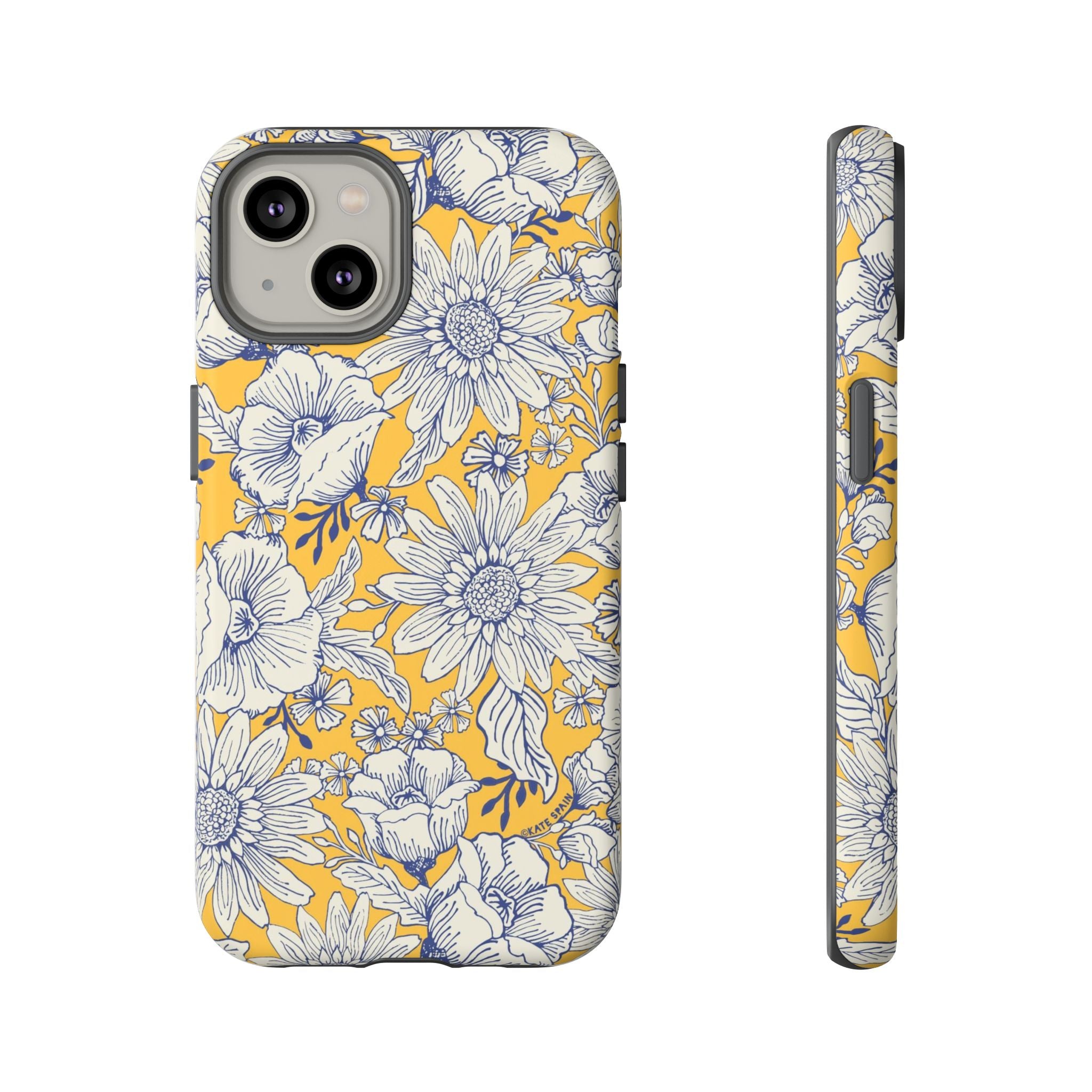iPhone 14 case with Jardin floral pattern in matte finish