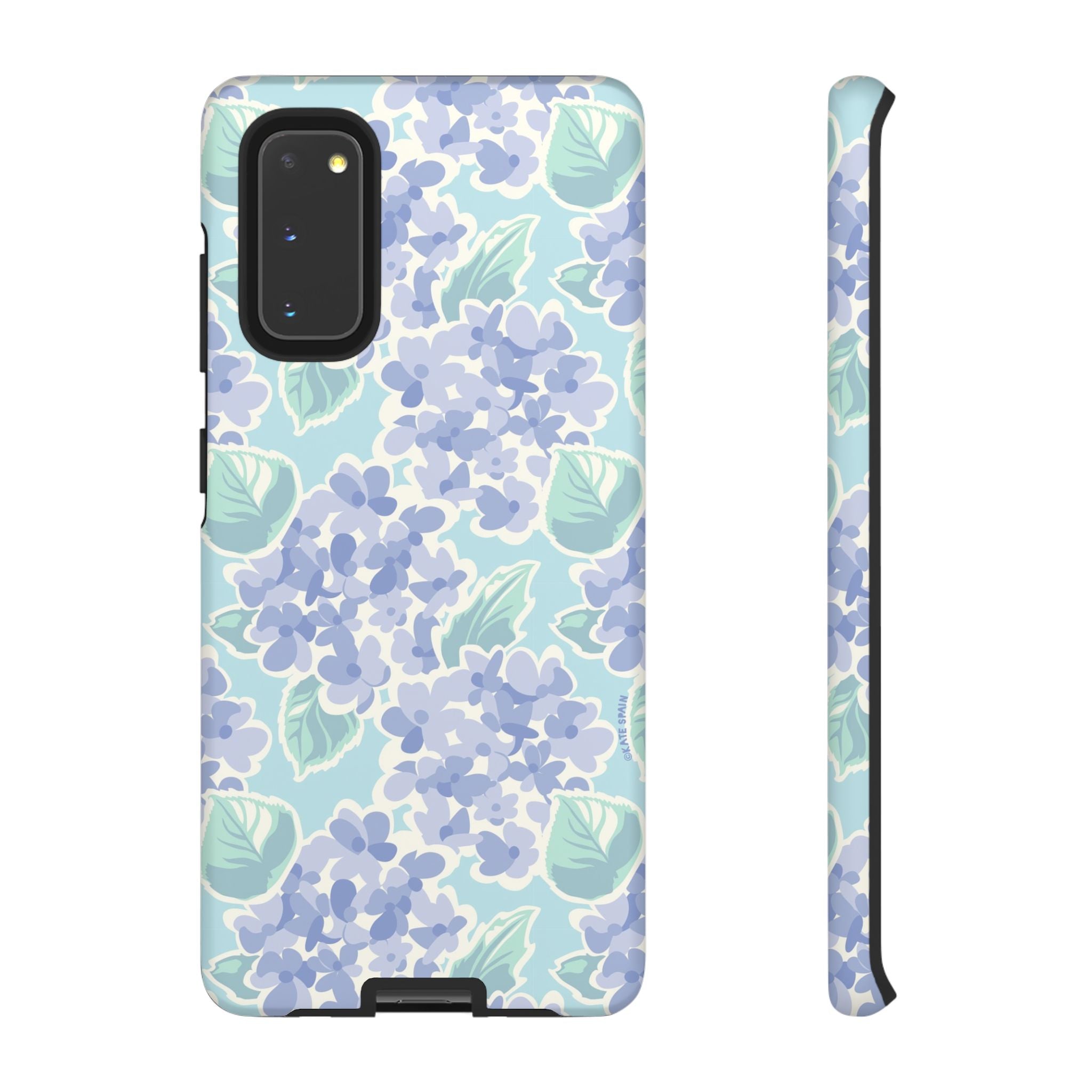 Luxury Nantucket Hydrangea Samsung Galaxy S20 Case – Matte | white, lavender, mint watercolor hydrangea print