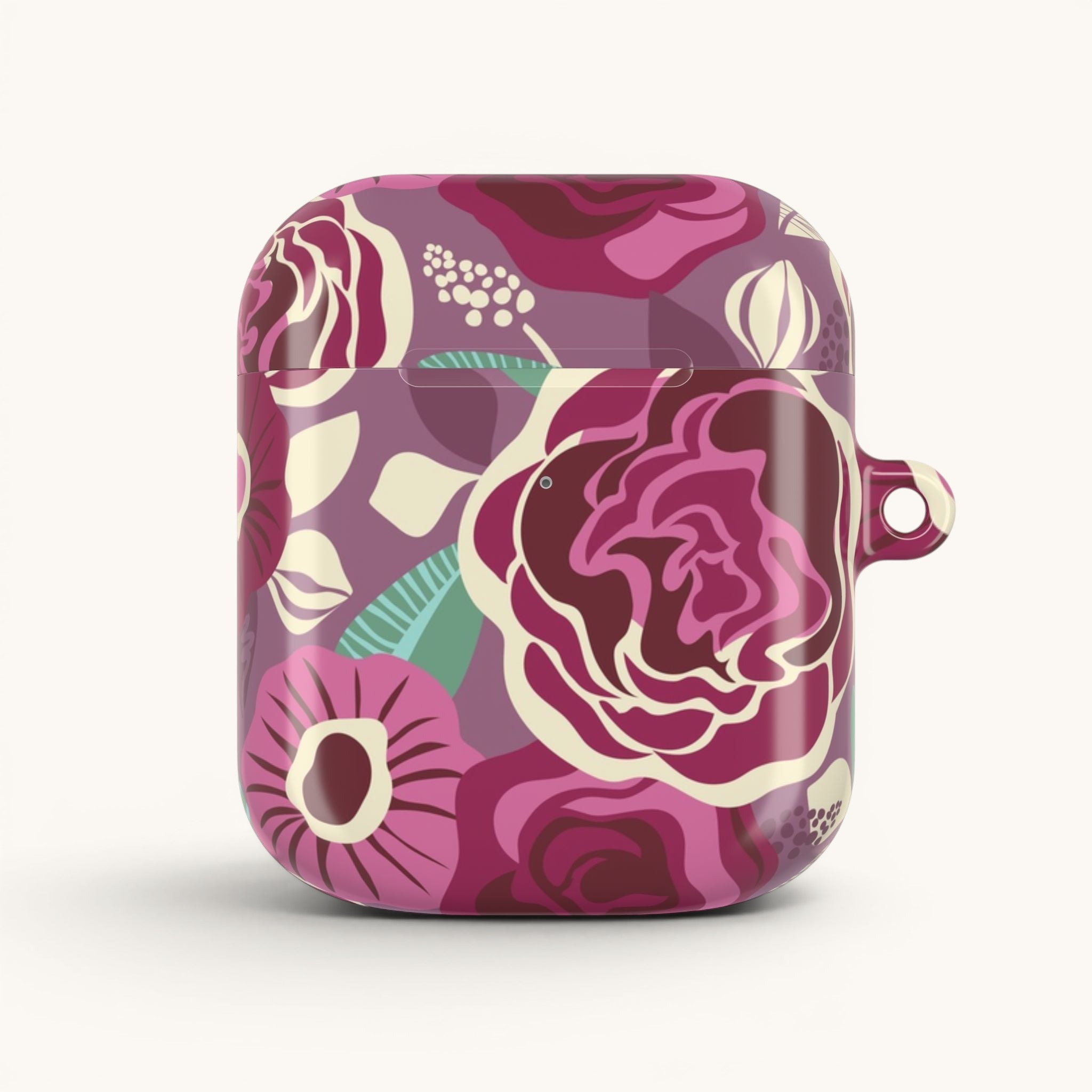 Tea Rose Burgundy AirPods Case