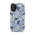 Ocean Tides MagSafe iPhone 17 Case – Glossy | blue and white tidal bed ocean print