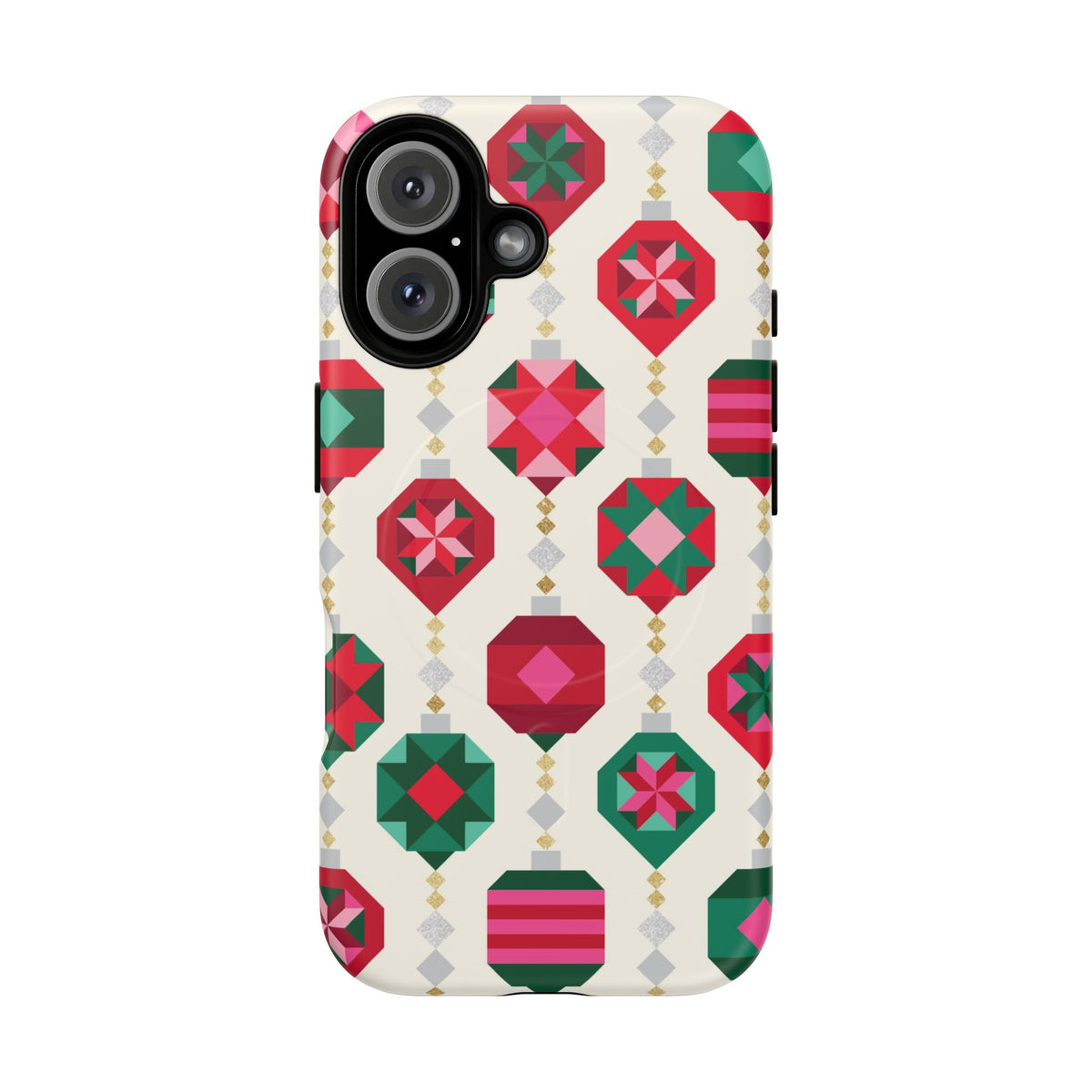 Felicity Ornaments MagSafe iPhone 16 Case – Matte | holiday ornament print