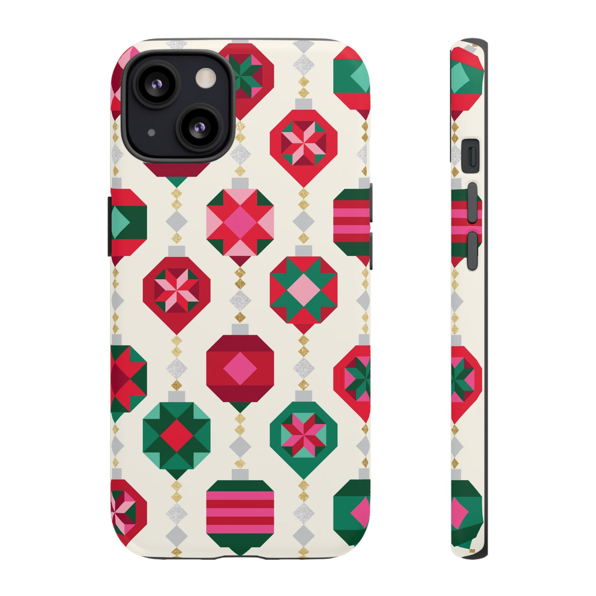 Felicity Ornaments Tough iPhone 13 Case – Matte | holiday ornament print