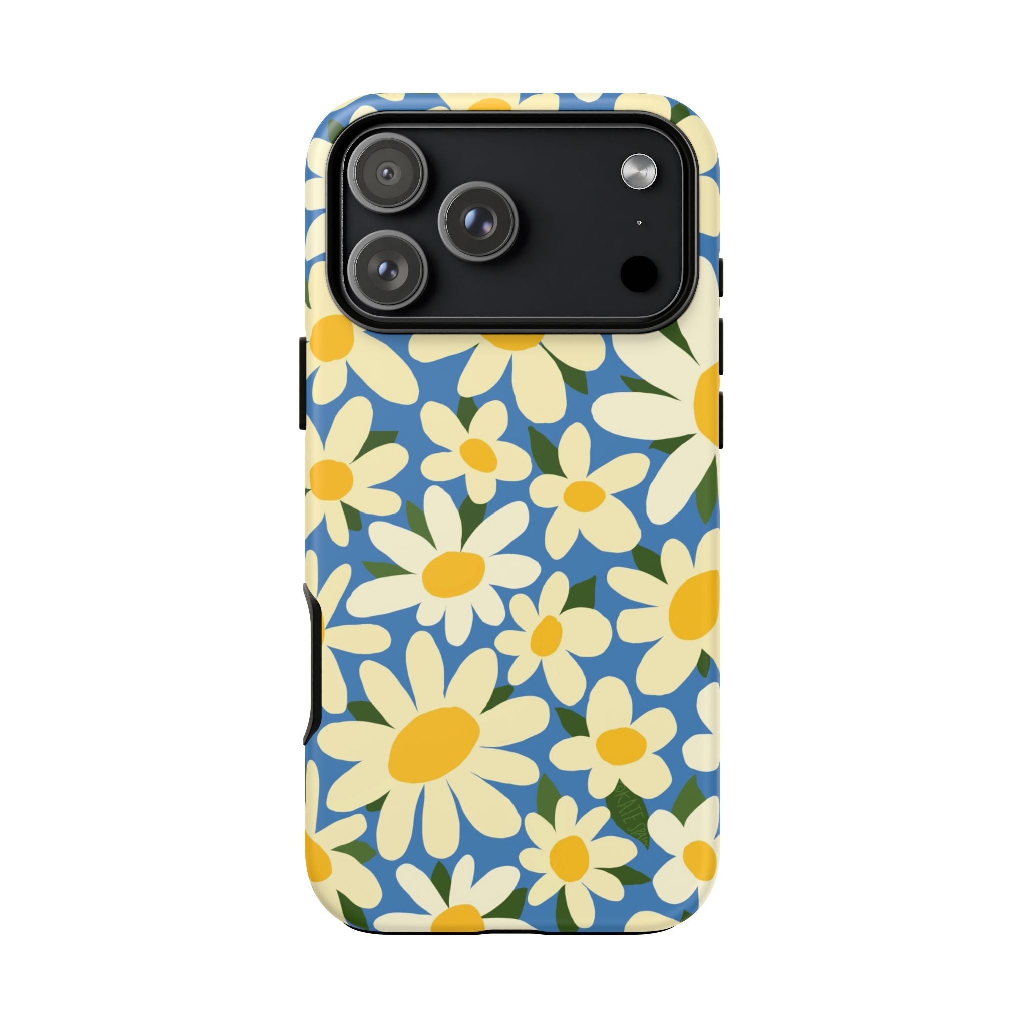 Shasta Daisy Tough iPhone 17 Pro Max Case – Matte | blue, cream, yellow daisy floral print