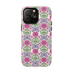 Butterfly MagSafe iPhone 14 Pro Max Case – Matte | cream, magenta, periwinkle butterfly floral print