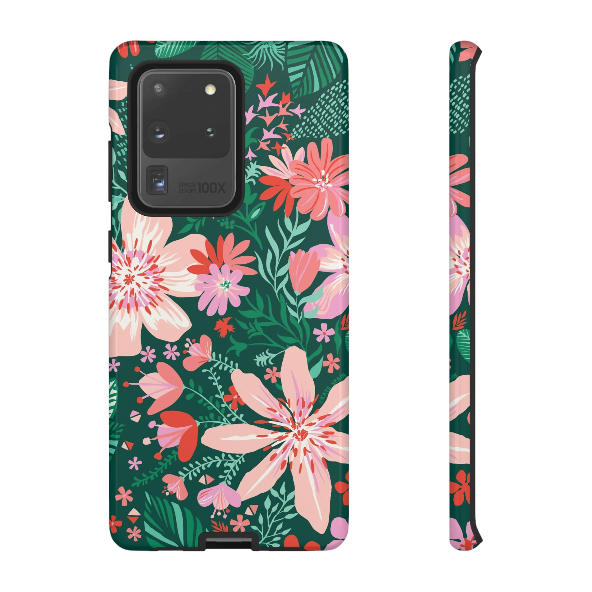 Tropical Bonaire Samsung Galaxy S20 Ultra Case – Glossy | jade, pink, white tropical floral botanical print