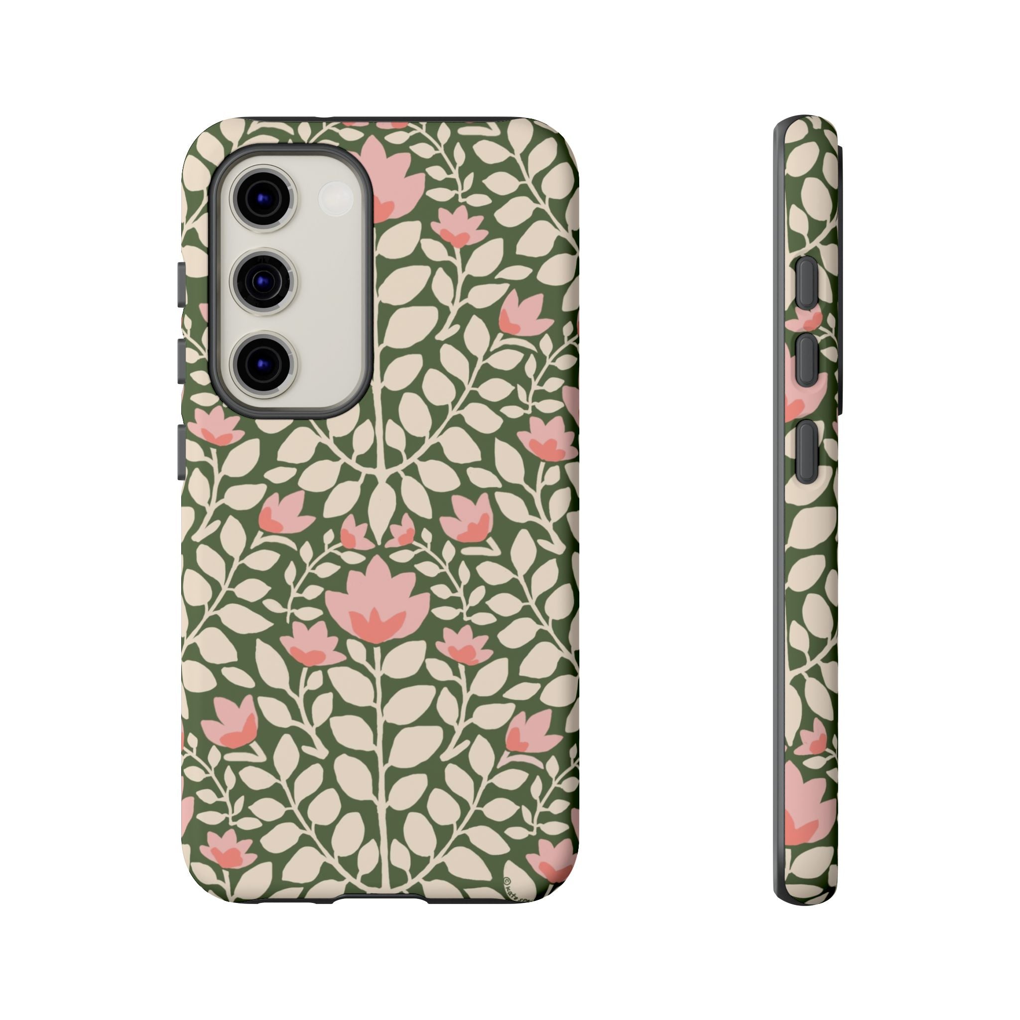 Wild Vines Samsung Galaxy S23 Case – Matte | green, cream, blush botanical vine floral print