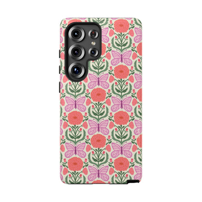 Mariposa Samsung Case - Pink Butterfly Nature Design