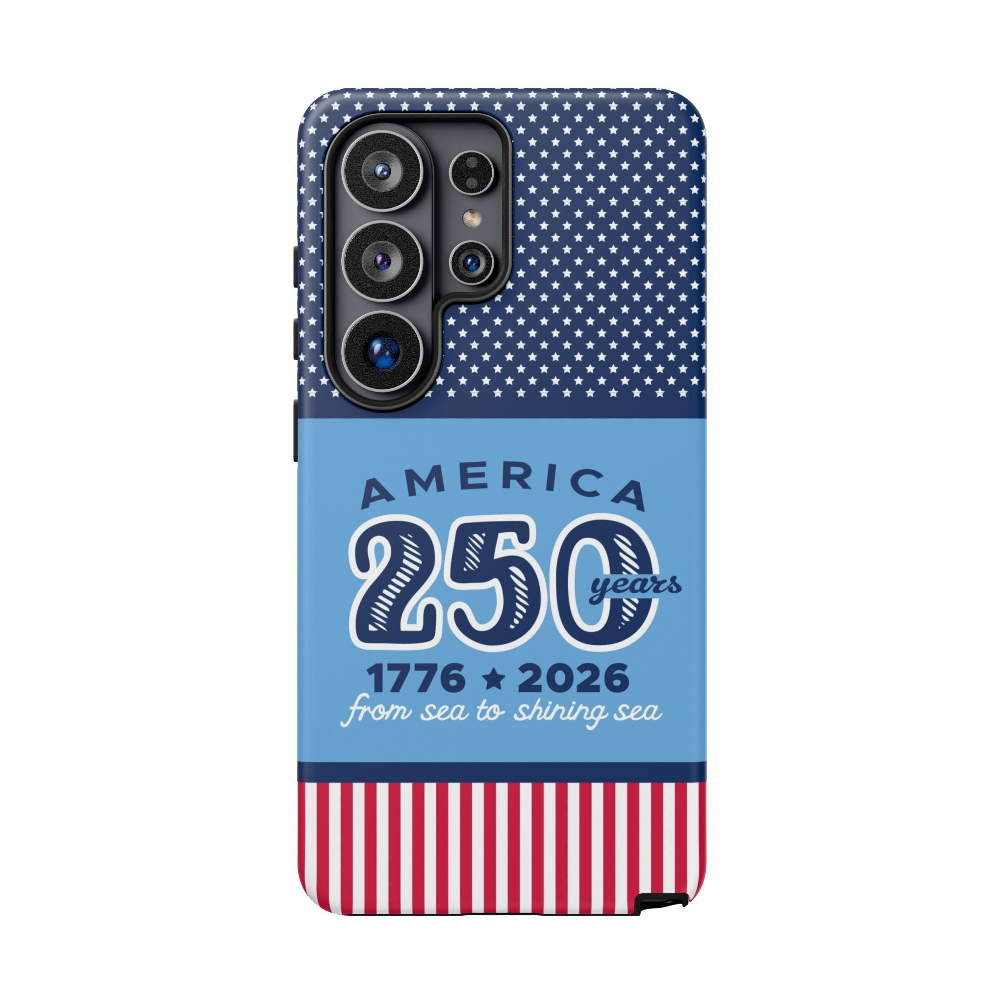 Sea to Shining Sea Samsung Galaxy S24 Ultra Case – Matte | navy, sky blue, red patriotic America 250 commemorative print