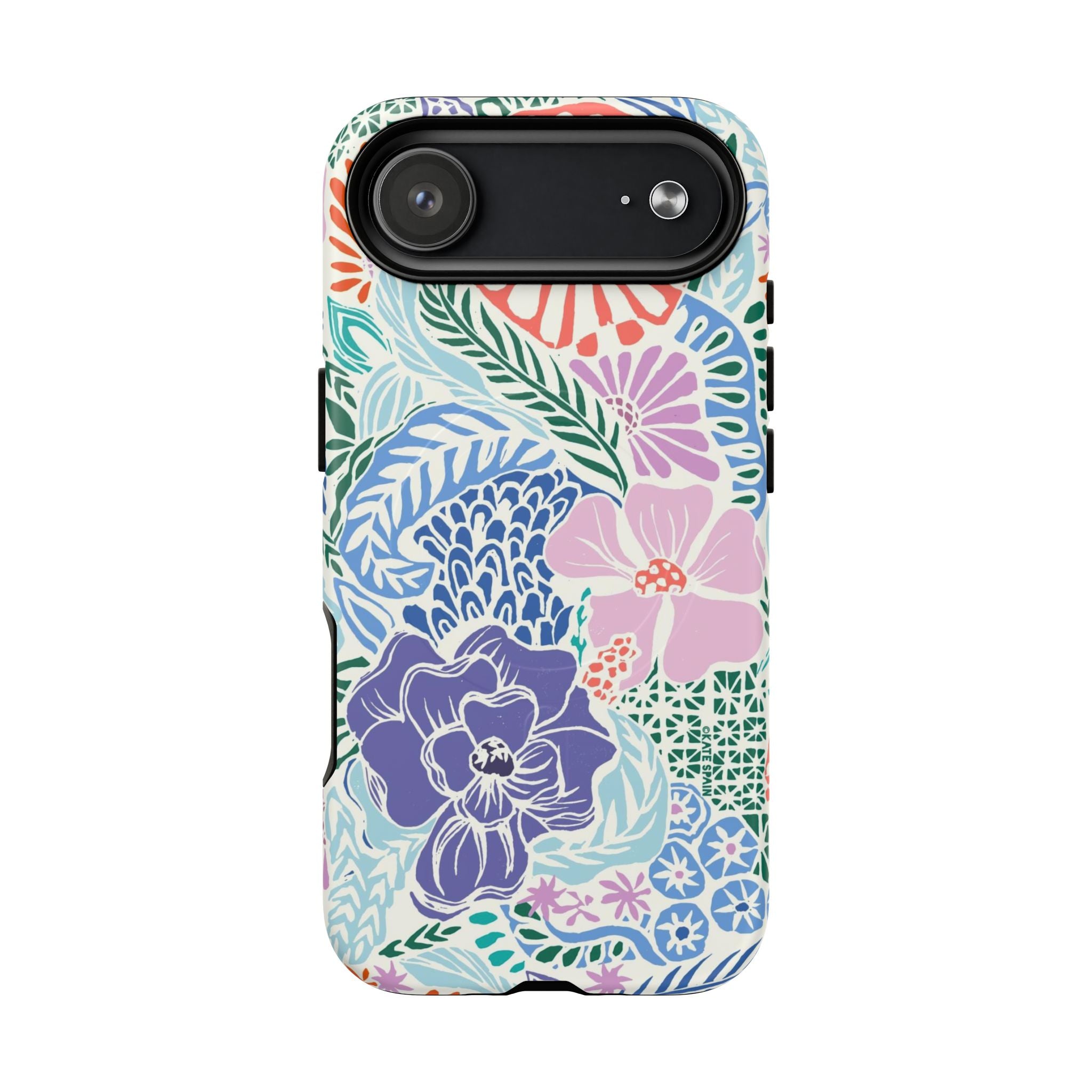 Tropica MagSafe iPhone 17 Air Case – Matte | purple, coral, pink, blue botanical tropical floral print