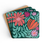 Botanica Floral Cork Coaster Set