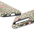 Wild Vines Samsung Galaxy S24 Ultra Case – side view showing buttons and ports in case | green, cream, blush botanical vine floral print