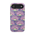 Lantern Flower MagSafe iPhone 17 Air Case – Glossy | periwinkle, purple, mauve, sage botanical lantern floral print MagSafe compatible, dual-layer protection