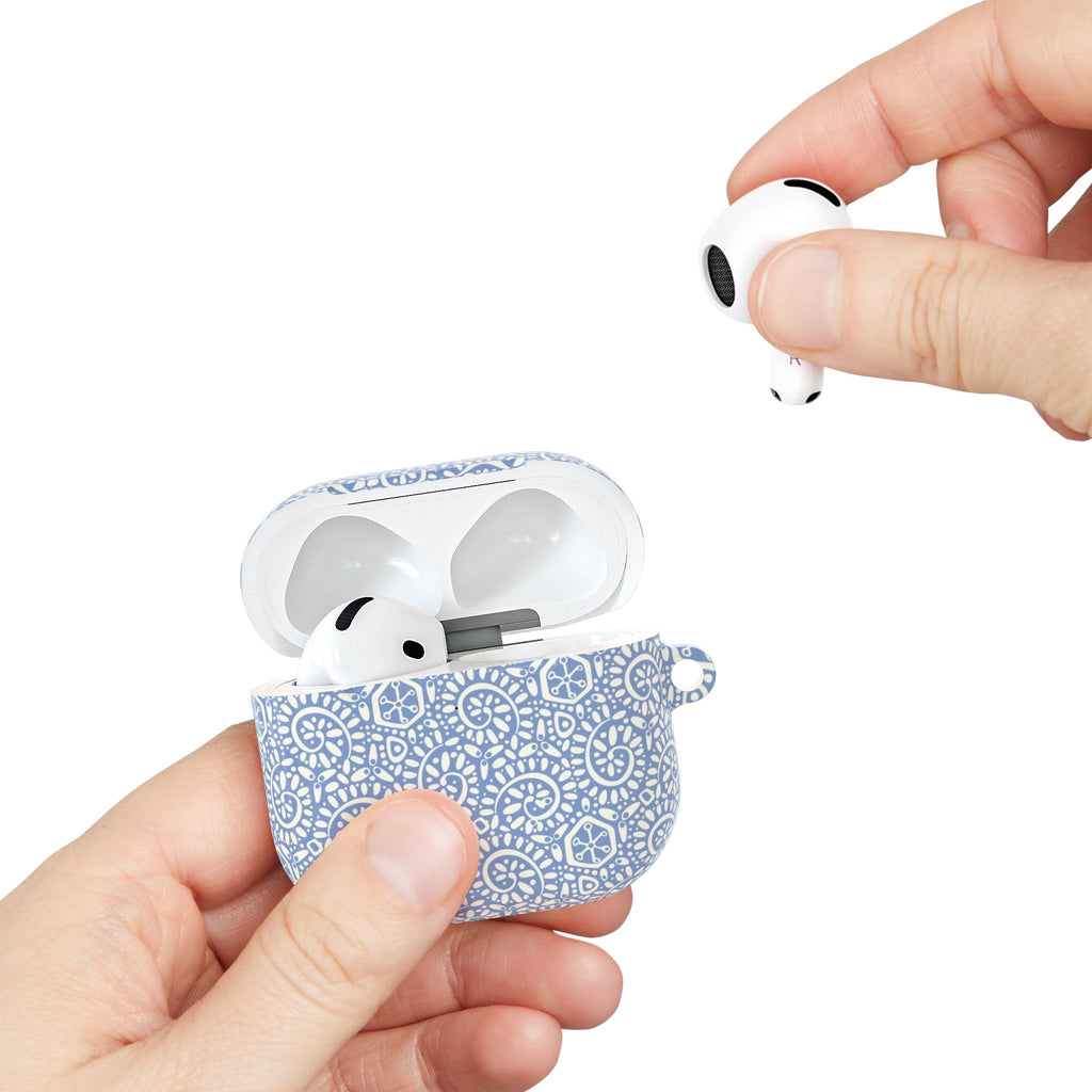 Canto Swirls Pastel Mist Blue AirPods Case