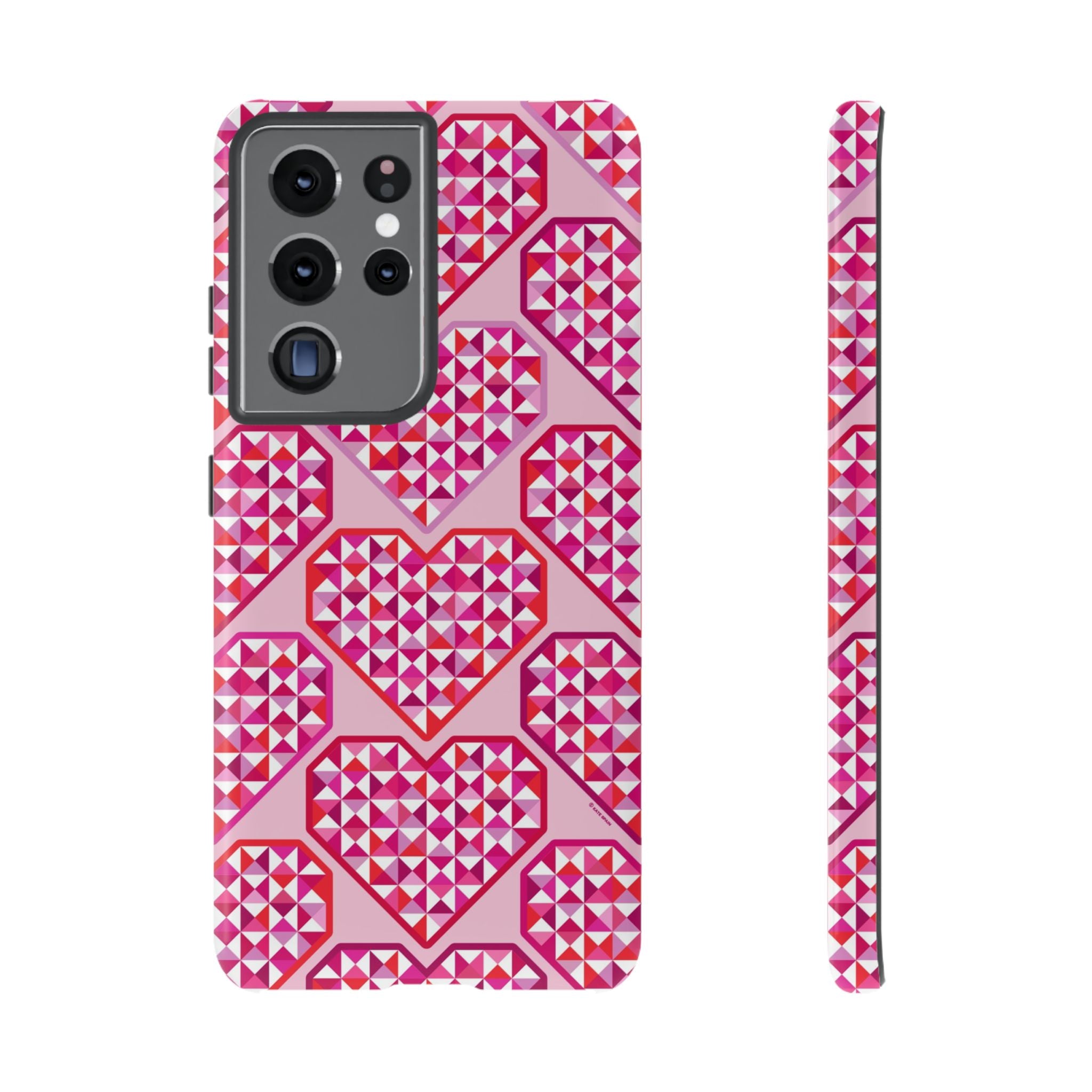 Pink Pyramid Heart Samsung Case