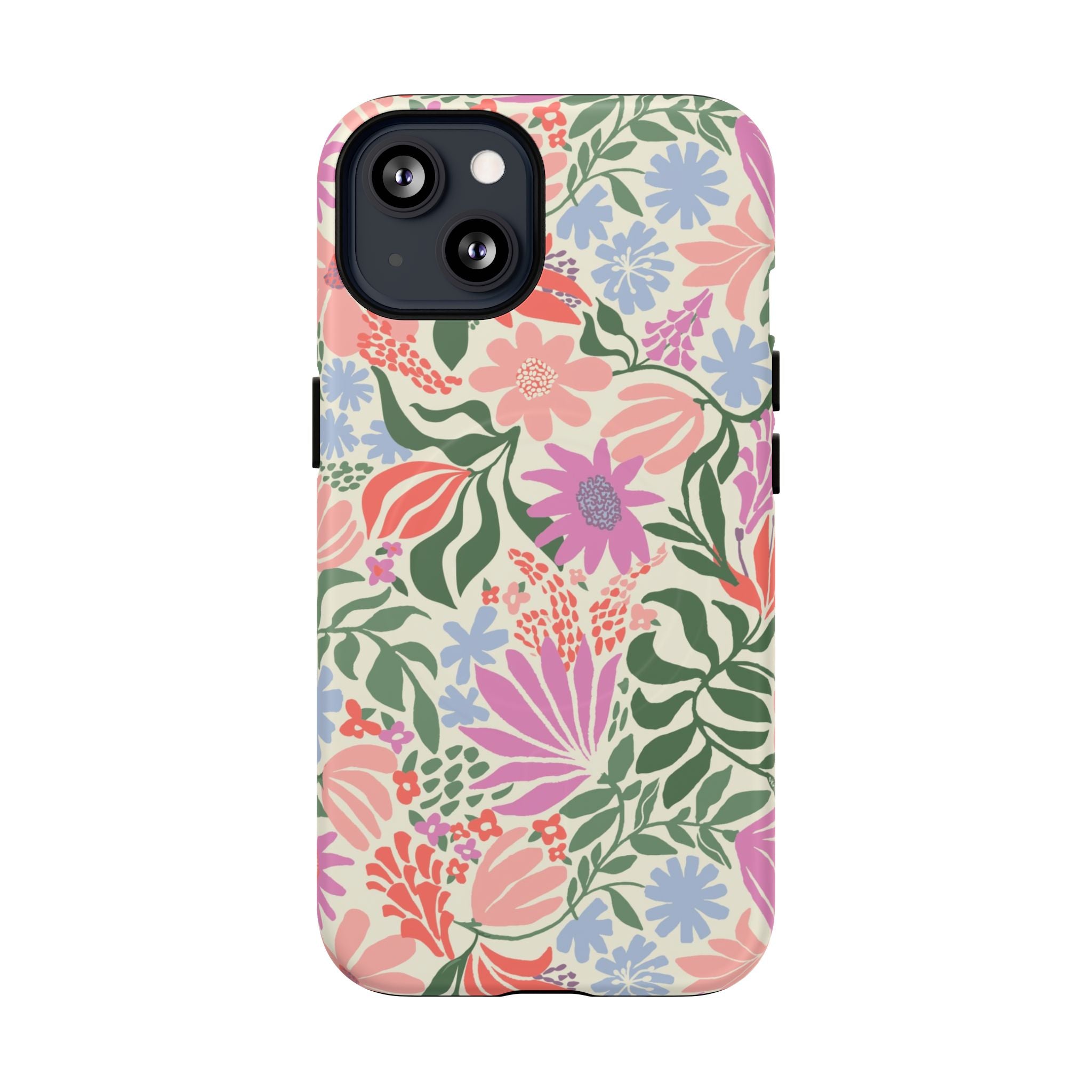 Botanica Pastel MagSafe iPhone 13 Case – Matte | blush, lavender, sage pastel botanical wildflower print