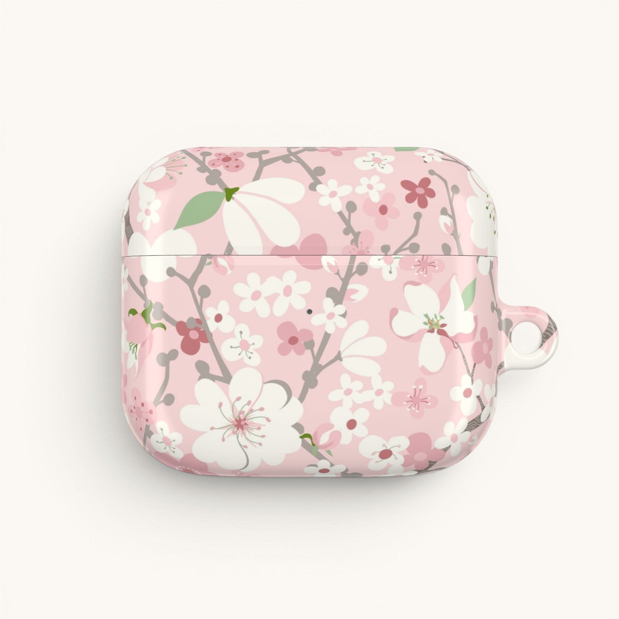 Pink Cherry Blossom AirPods Case