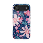 Bonaire MagSafe iPhone 17 Air Case – Glossy | navy, pink, blush tropical floral print