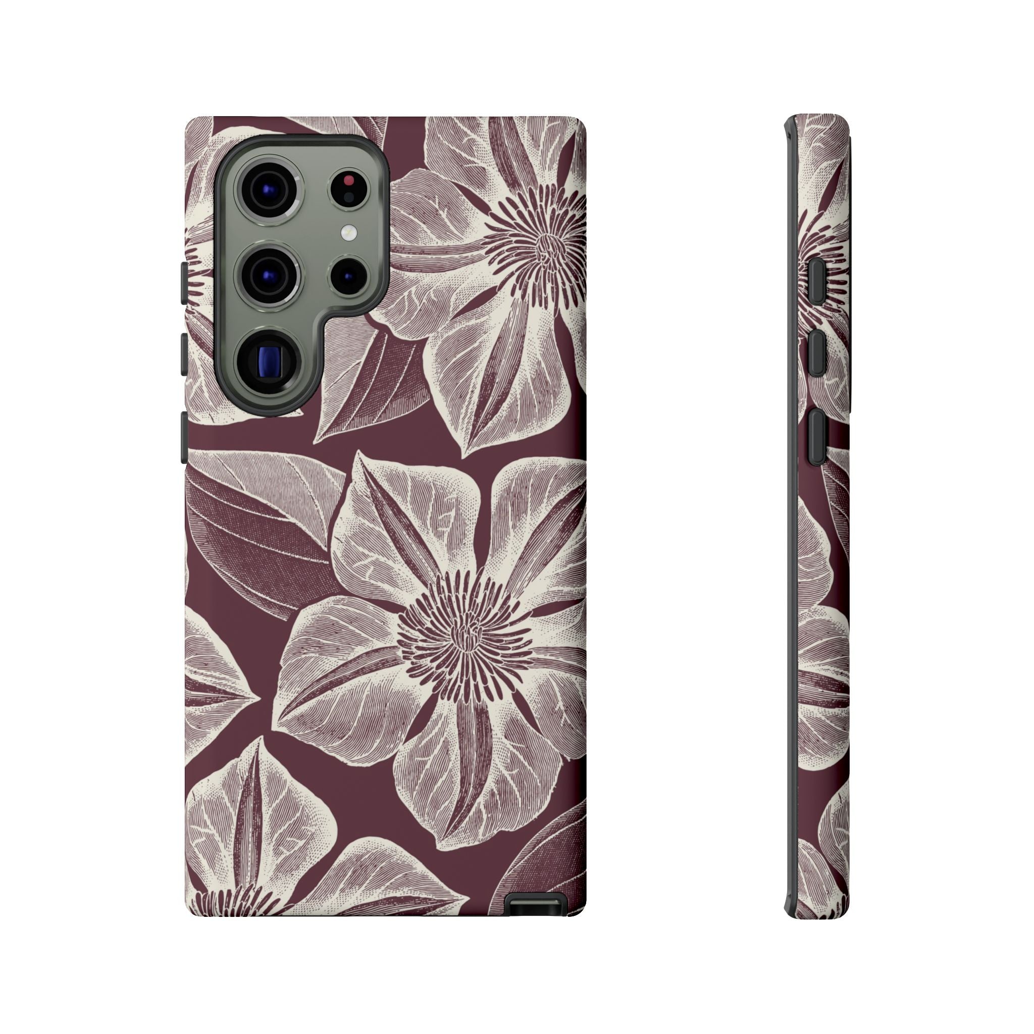 Vintage Bloom Burgundy Samsung Case
