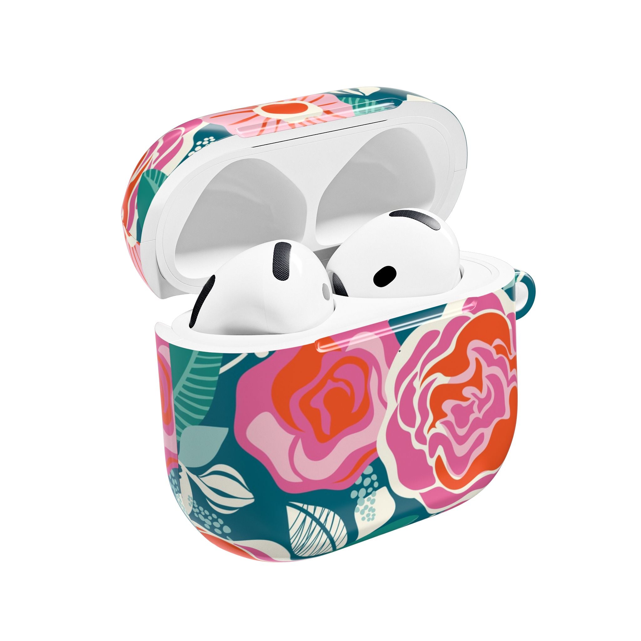 Tea Rose Teal AirPods Case