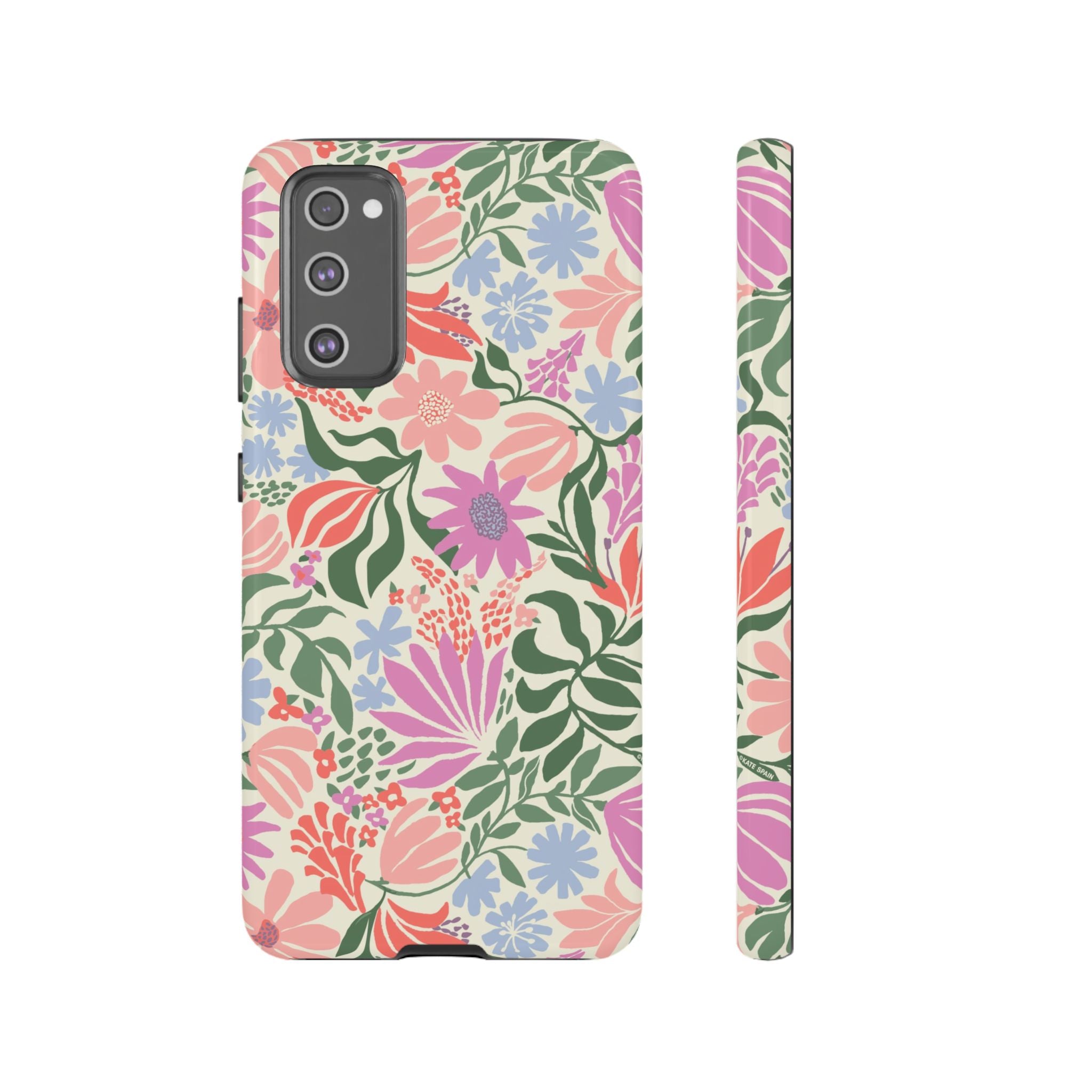 Luxury Botanica Pastel Samsung Galaxy S20 FE Case – Glossy | blush, lavender, sage pastel botanical wildflower print