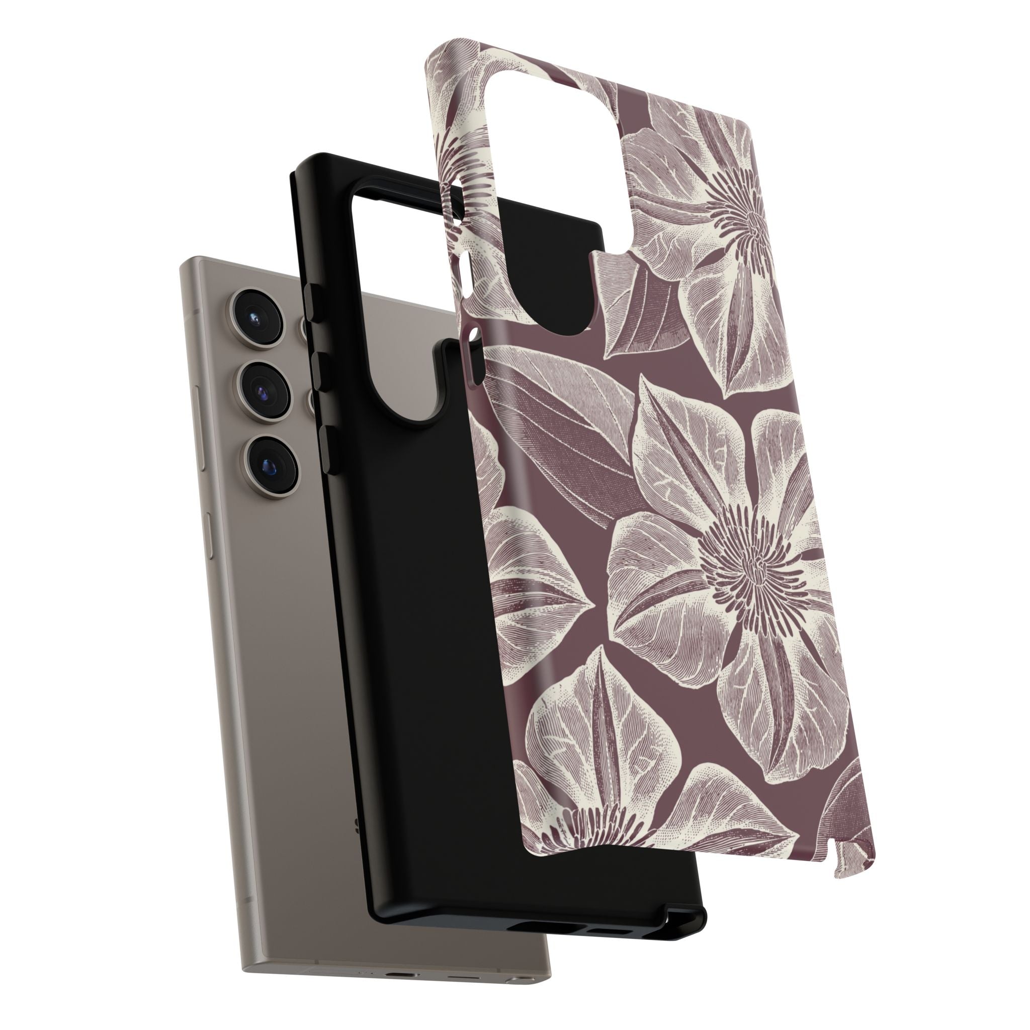 Vintage Bloom Burgundy Samsung Case