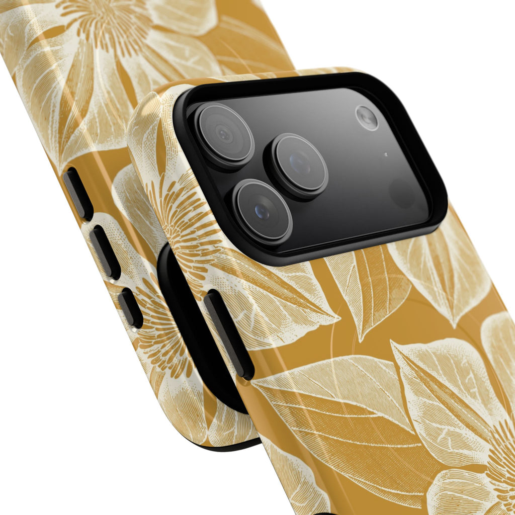 Vintage Bloom Gold iPhone MagSafe Case