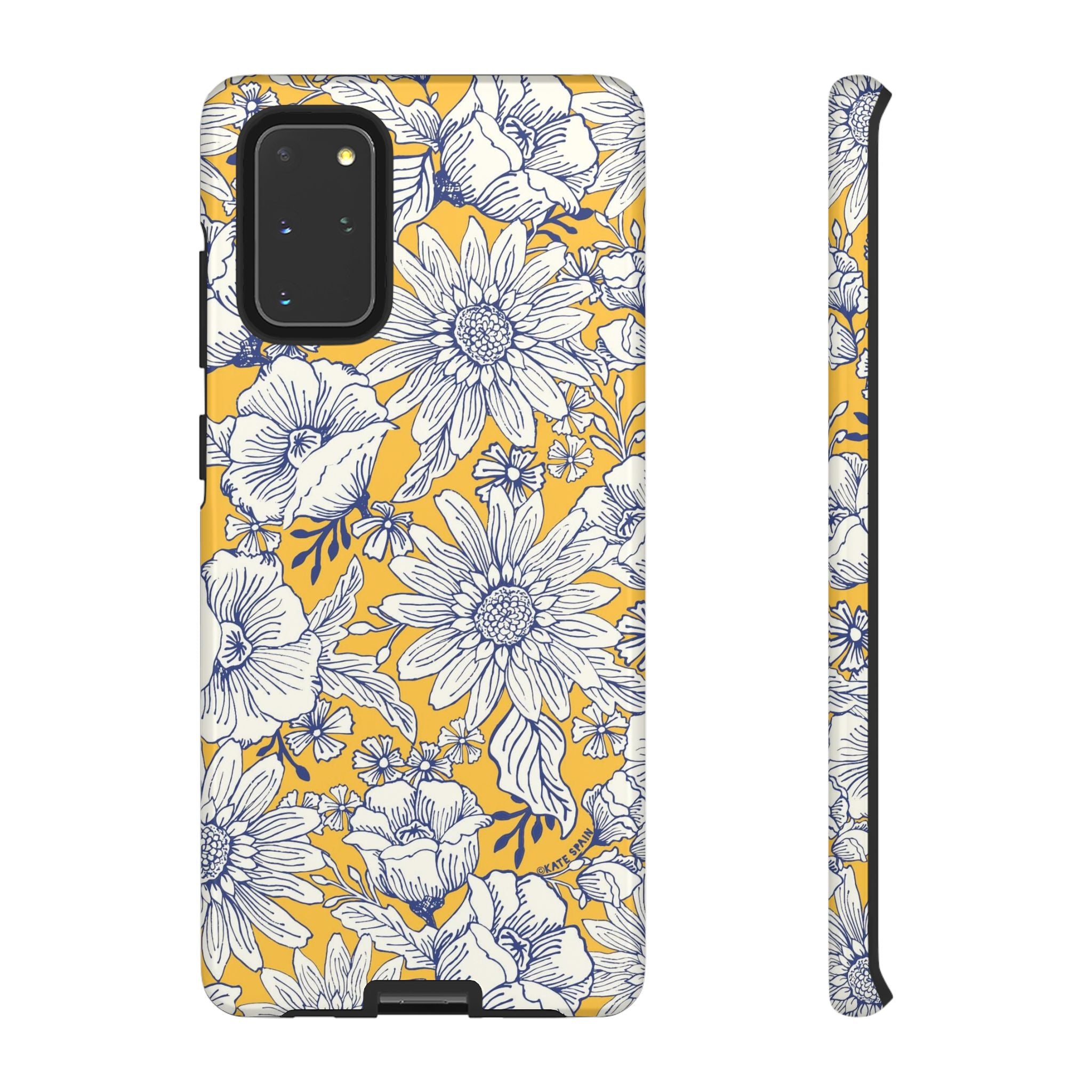 Luxury Jardin Samsung Galaxy S20+ Case – Glossy | yellow, cream, blue botanical floral print
