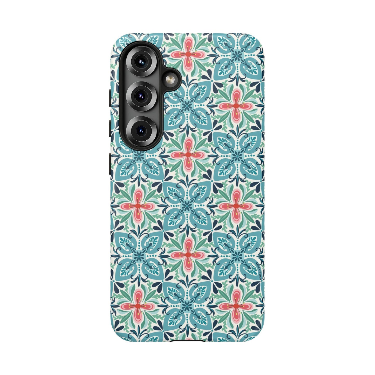 Stonecrop Samsung Case - Floral Tile Geometric Pattern