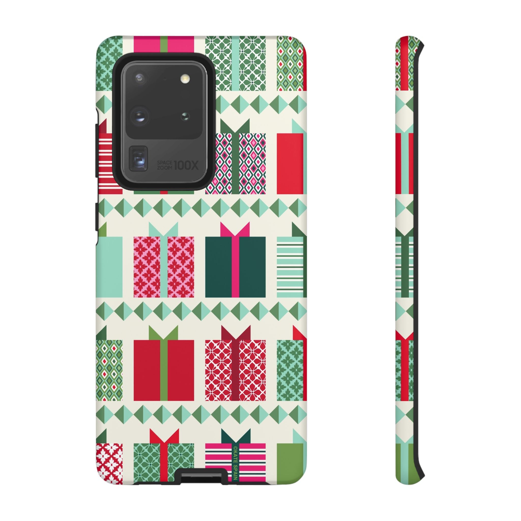 All Wrapped Up Samsung Galaxy S20 Ultra Case – Matte | cream, red, pink, green, mint geometric gift wrap holiday print