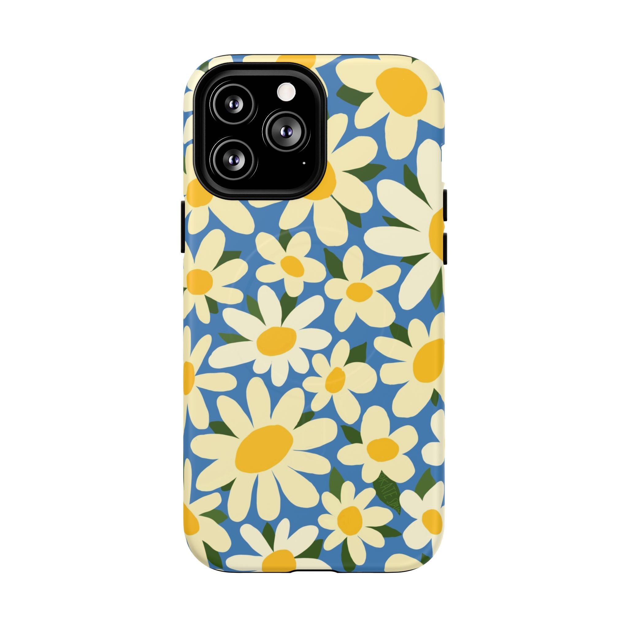 Shasta Daisy MagSafe iPhone 13 Pro Max Case – Matte | blue, cream, yellow daisy floral print