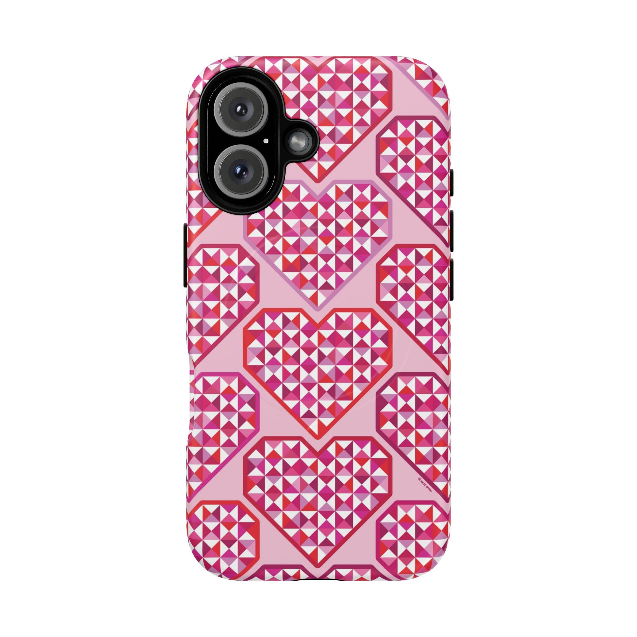 Pink Pyramid Heart MagSafe iPhone Case
