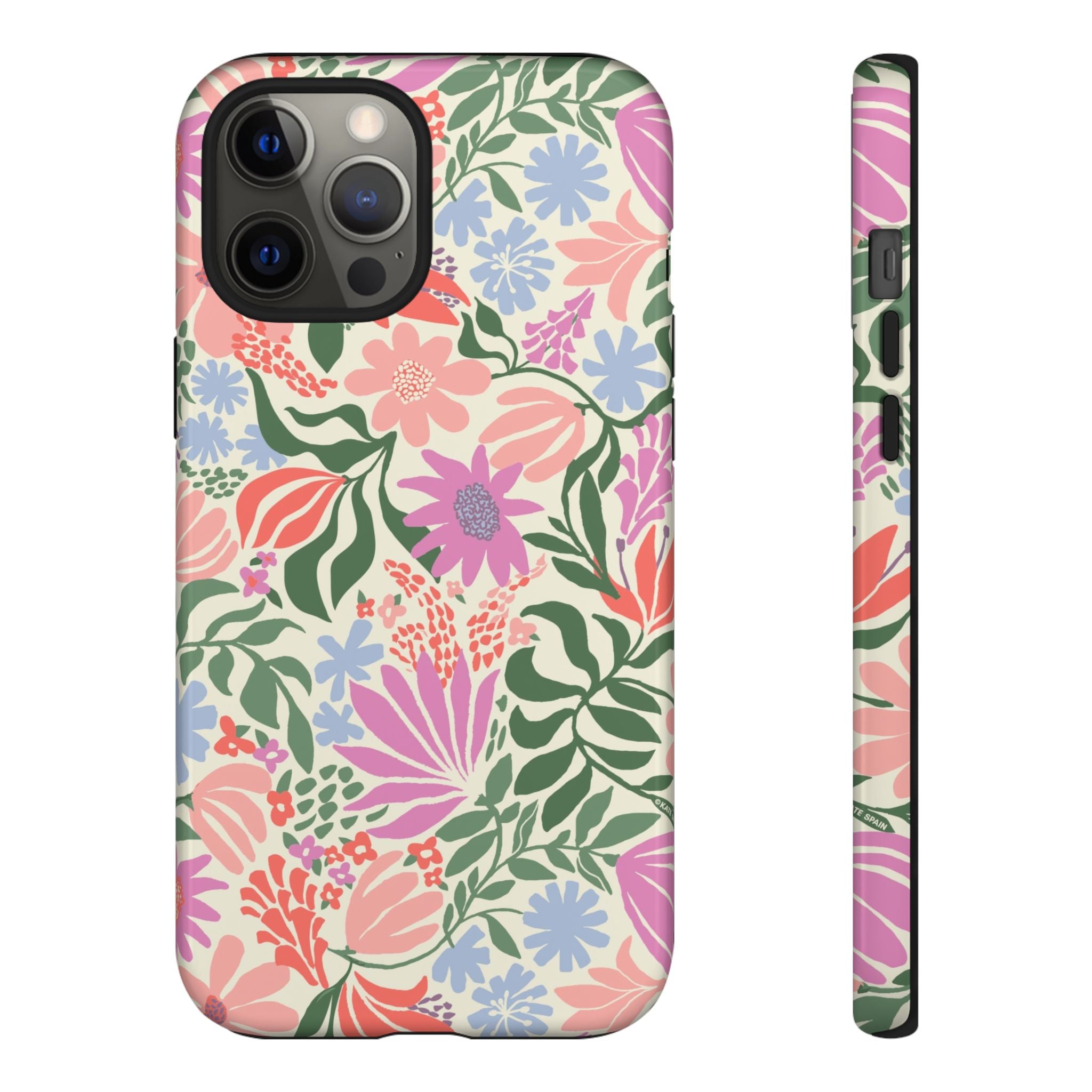 Botanica Pastel Tough iPhone 12 Pro Max Case – Glossy | blush, lavender, sage pastel botanical wildflower print