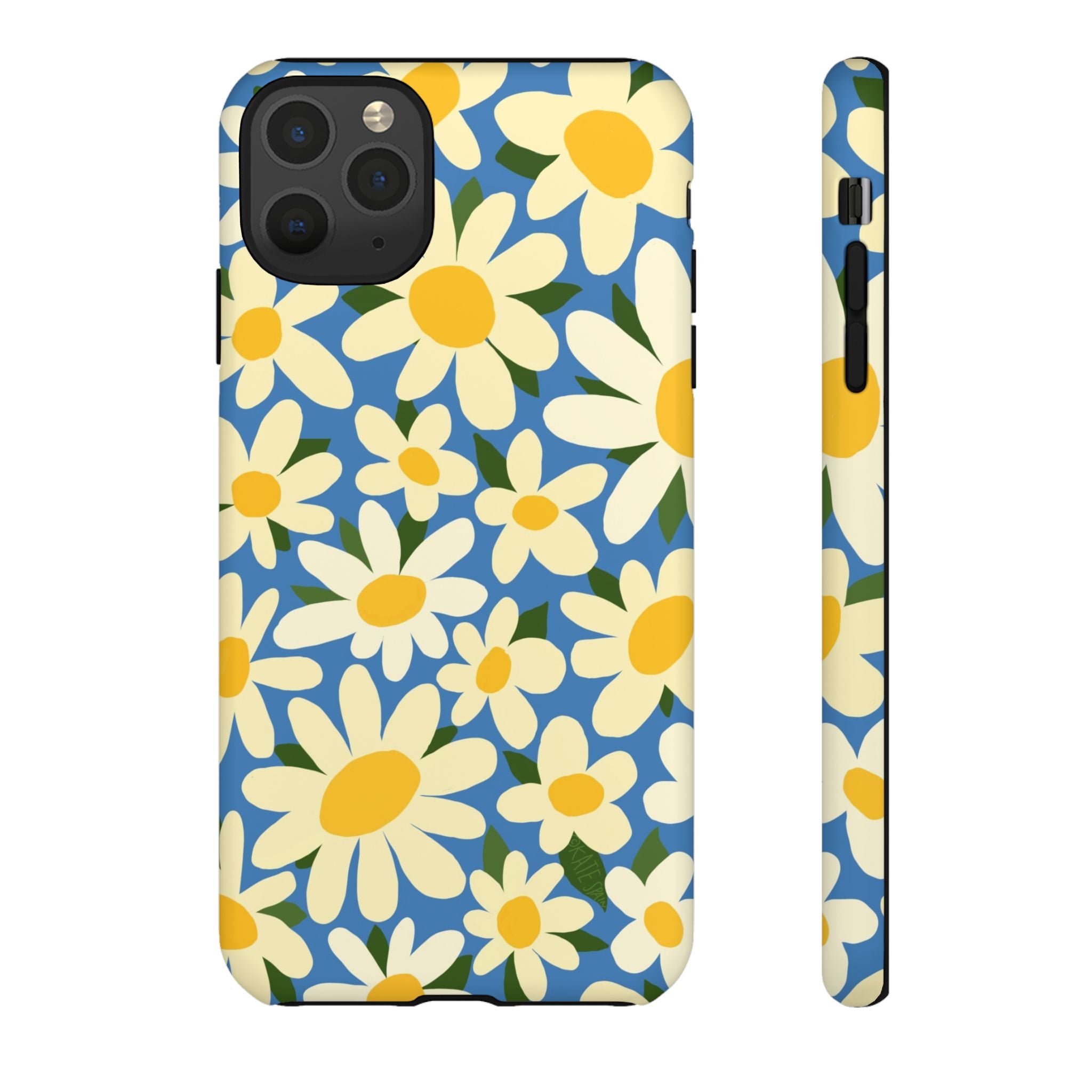 Shasta Daisy Tough iPhone 11 Pro Max Case – Matte | blue, cream, yellow daisy floral print