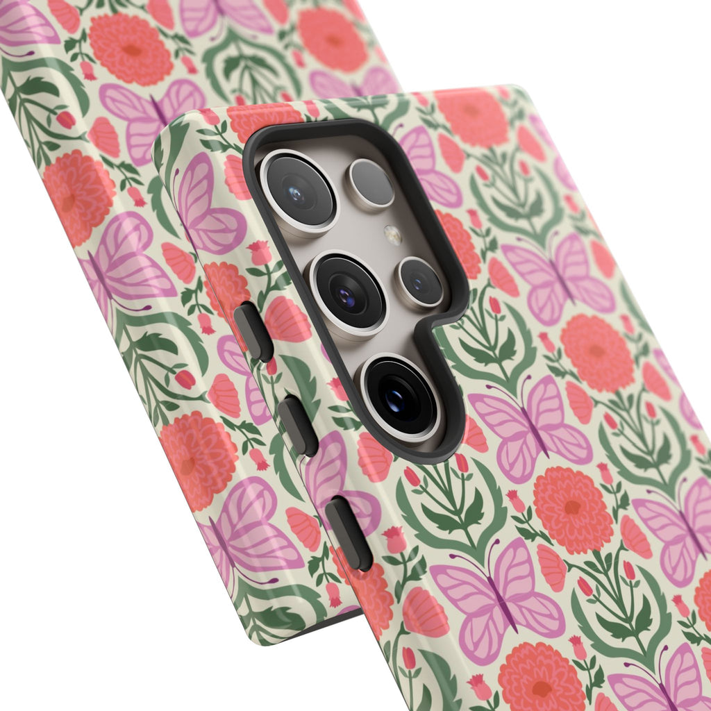 Pink Butterfly Samsung Case