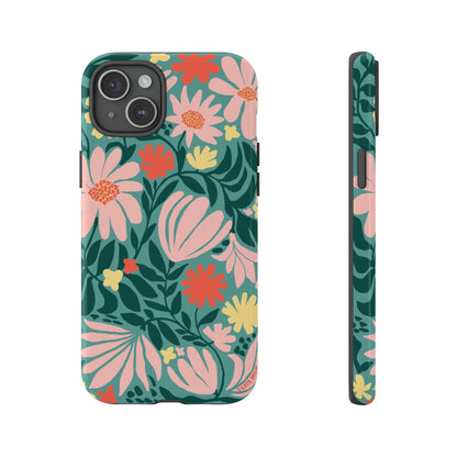 Botanica iPhone Tough Case Teal iPhone 15 Plus Glossy