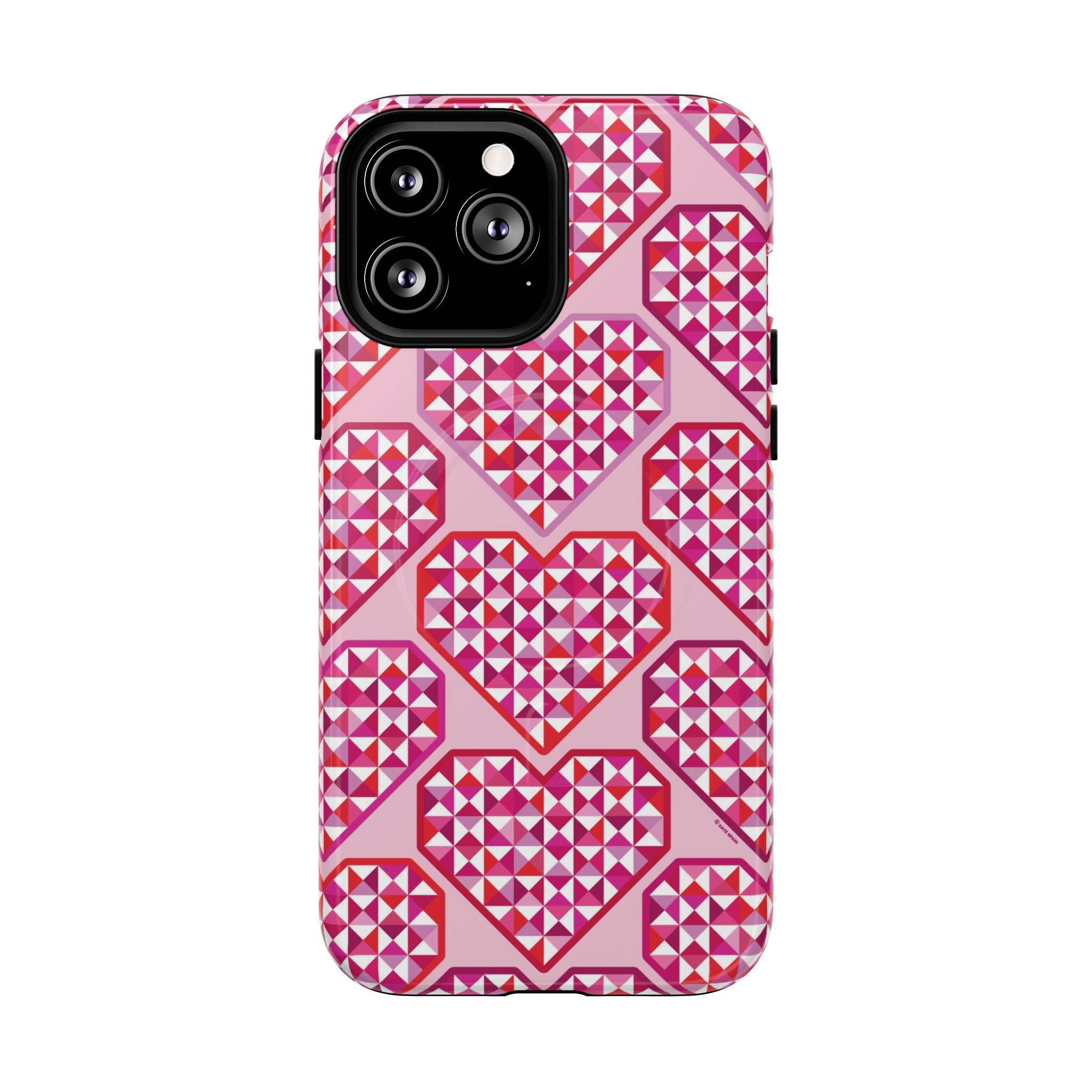 Pink Pyramid Heart MagSafe iPhone Case