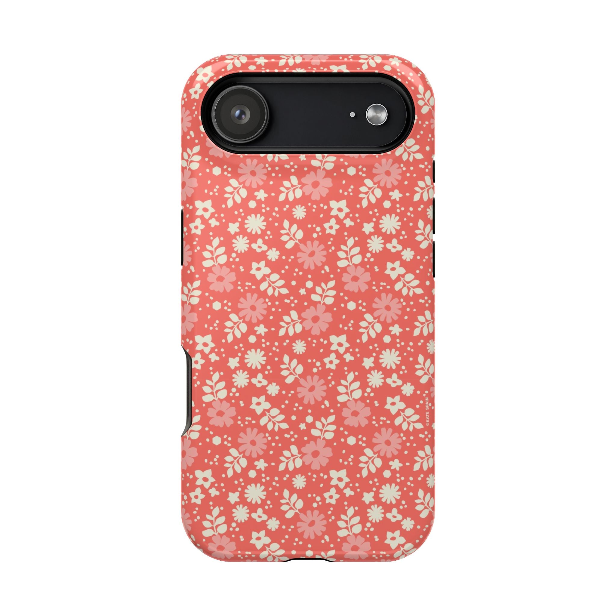 Petaline MagSafe iPhone 17 Air Case – Glossy | coral, cream, blush dainty ditsy daisy floral print