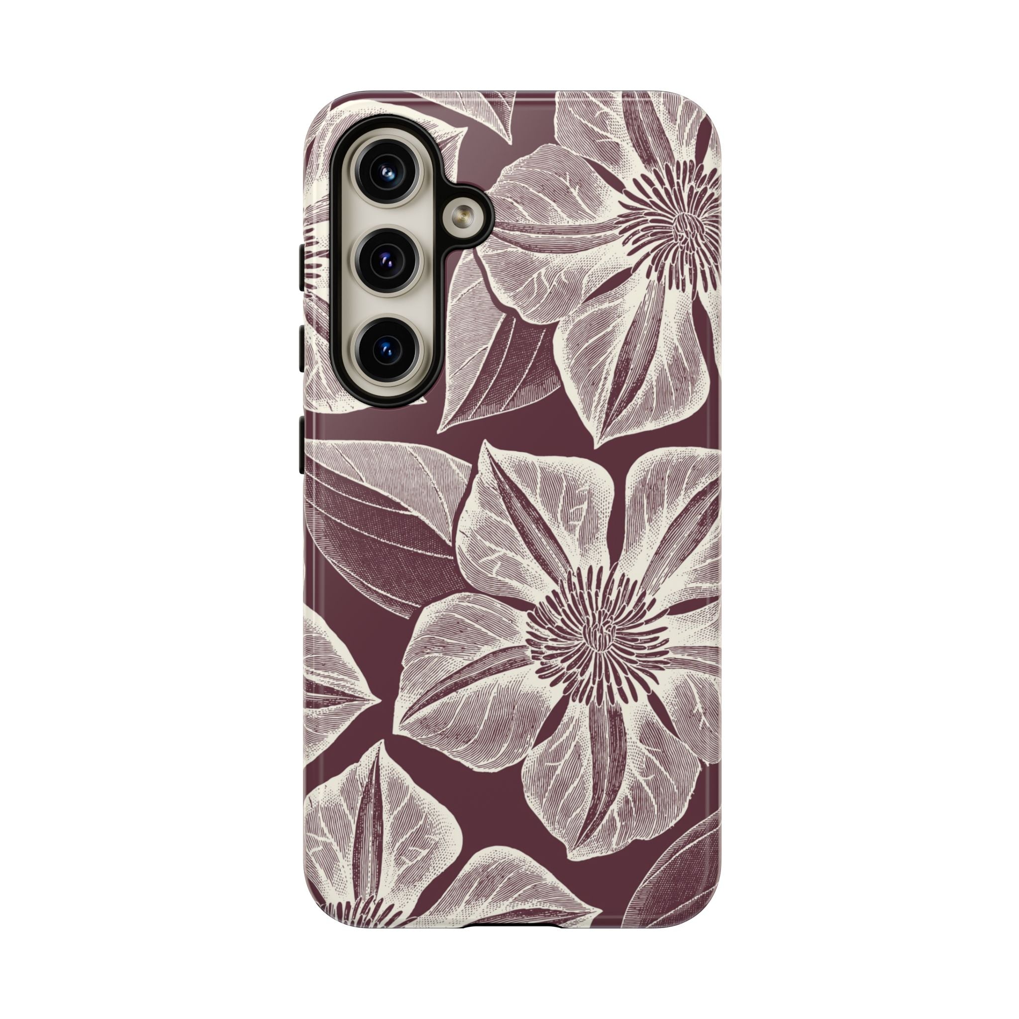 Vintage Bloom Burgundy Samsung Case