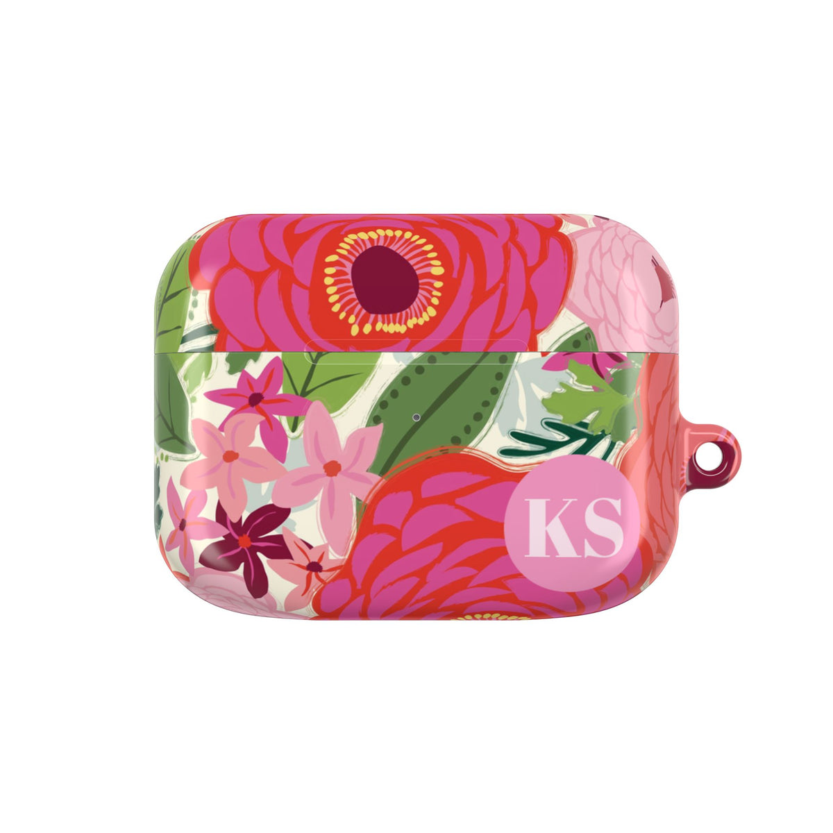 Bloomerie Fuchsia Personalized AirPods Case