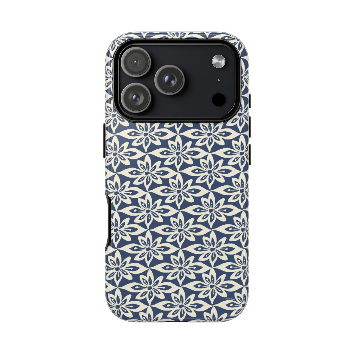 Lily Navy Blue iPhone Case