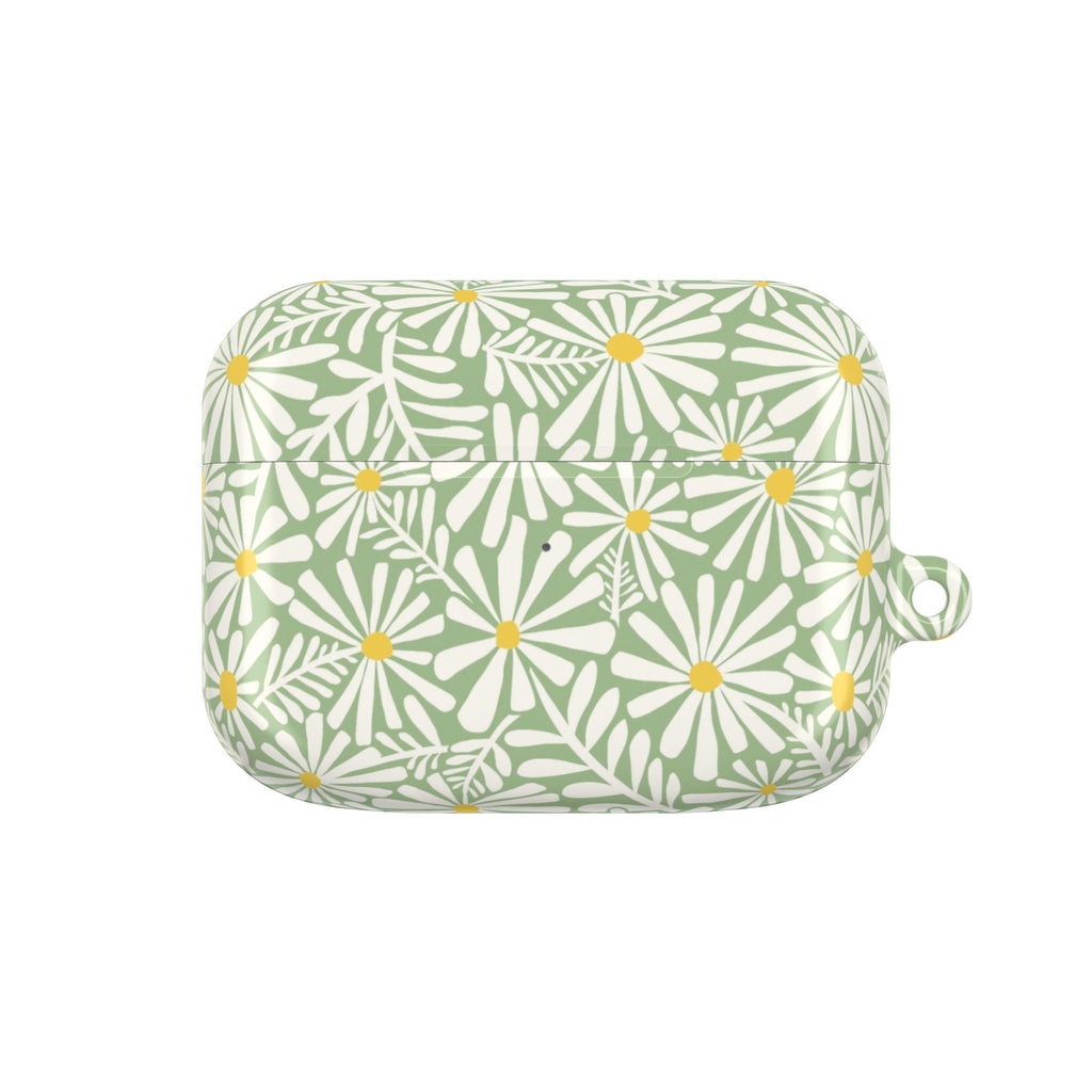 Montauk Daisy Meadow Green AirPods Case