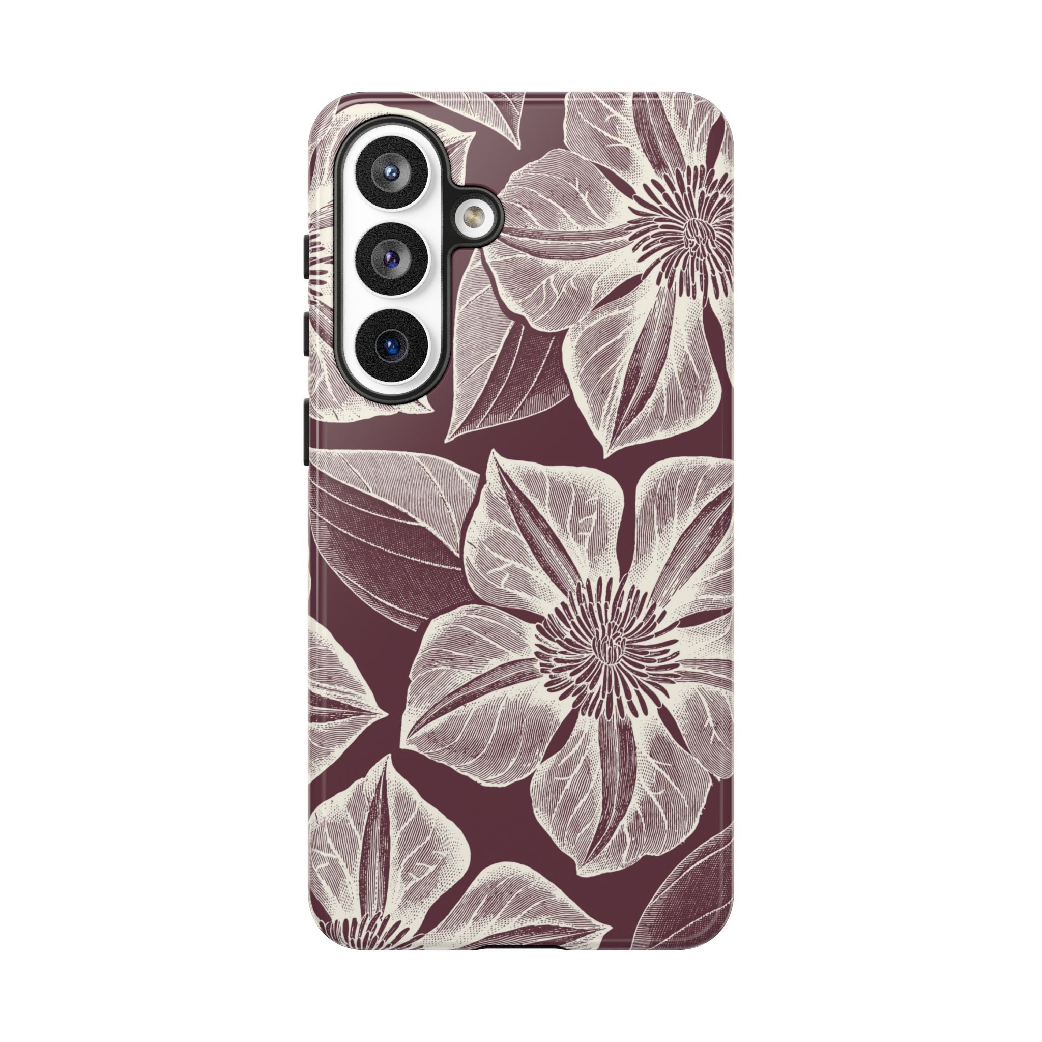 Vintage Bloom Burgundy Samsung Case