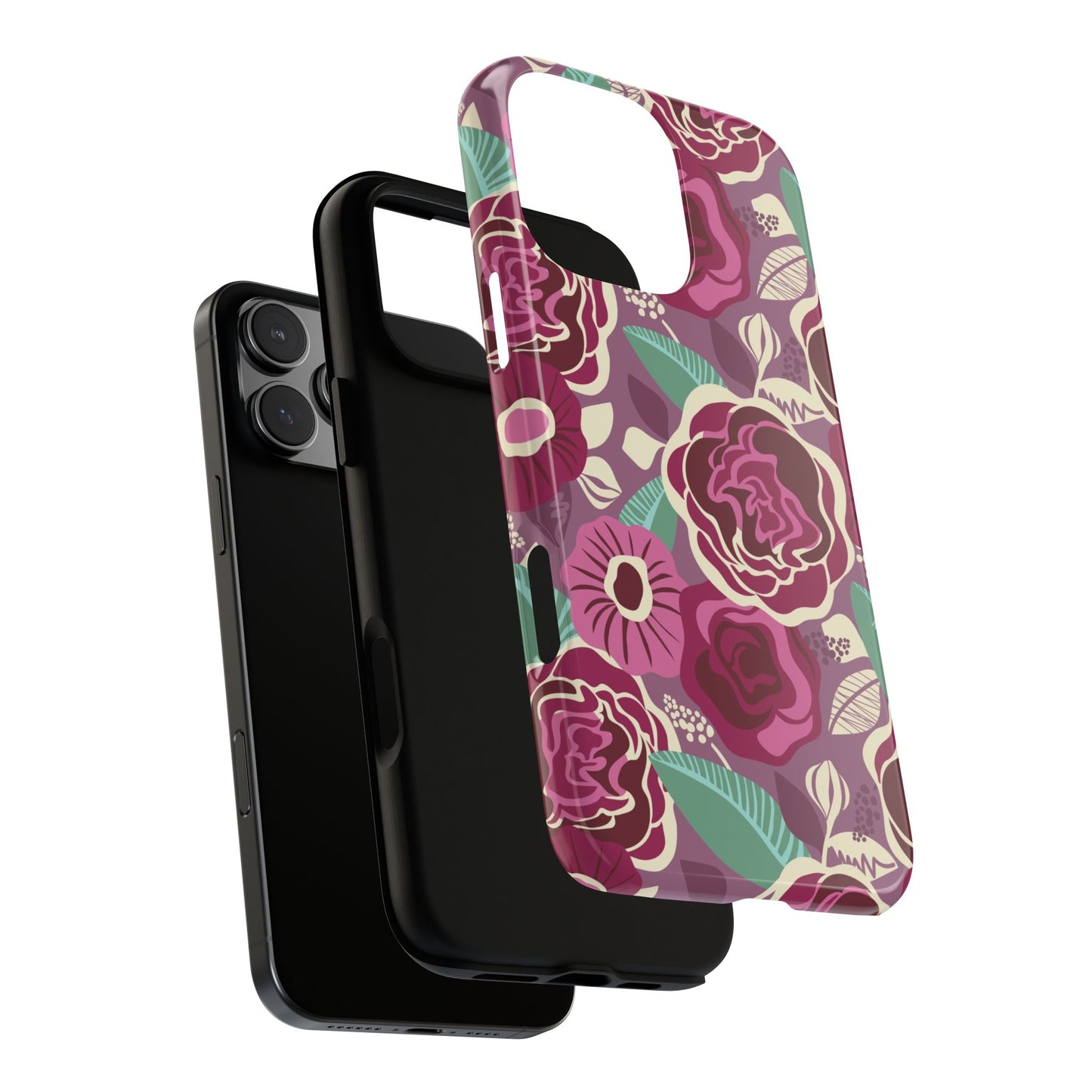 Tea Rose Burgundy iPhone Tough Case