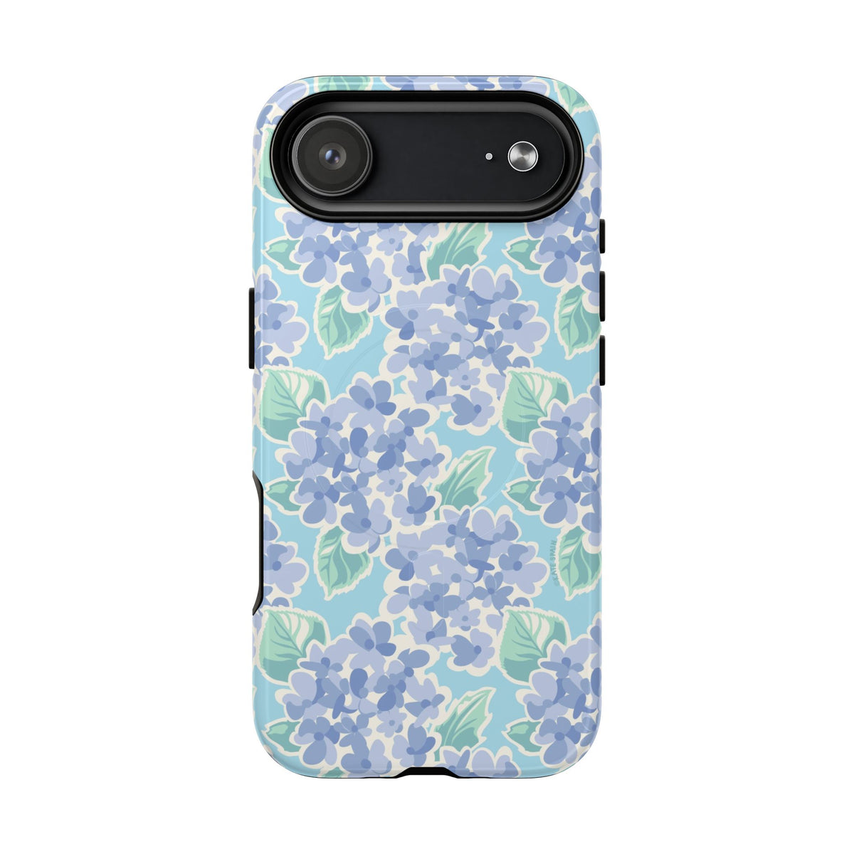 Nantucket Hydrangea MagSafe iPhone 17 Air Case – Glossy | periwinkle, sky blue, mint hydrangea floral print