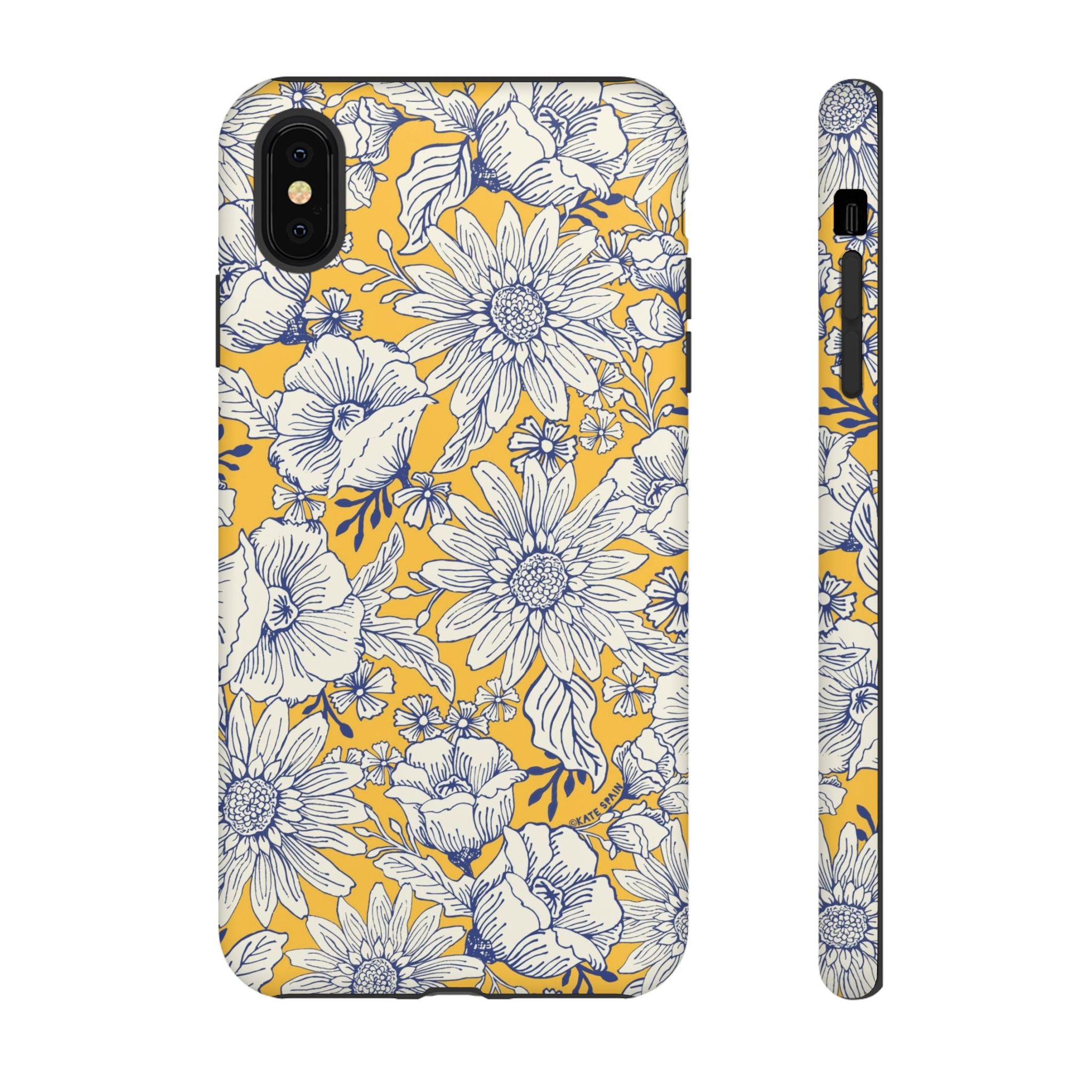 iPhone XS Max case with Jardin floral pattern in matte finish
